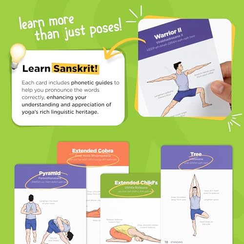 Cartes de Yoga - Guide Visuel pour l'Étude, La Pratique et le Séquençage des Classes Avec Pose Esseltiels, Exercices de Respiration et de Méditation · Cartes de yoga pour femmes - Image 5