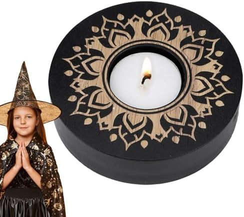 Bougeoir d'Halloween, bouge Bougeoir rituel noir, Décoration de Bureau Gothique, Fournitures de Turs - Image 8