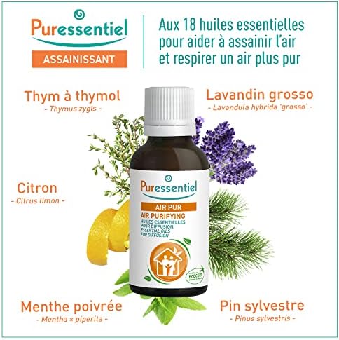 Purentieltiel - huiles Essentielles vers la diffusion - Air diffus pur - 100% pures et naturelles - aide à assainir L'Air et chasseur Les Mauvaises odeurs - 30 ml - Image 2