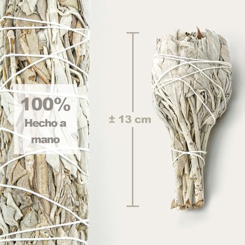 MUT22 3 Torches Xl Sauge Blanche en Bâton à Broieler Naturelle et écologique, Sahumerio Naturel, Purification des énergies Négatifs (3 torches xl Sauge Blanche) - Image 3