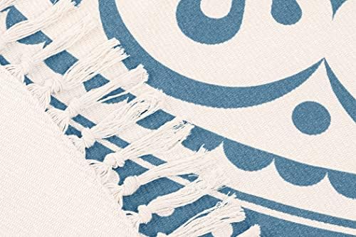 Sonic Energy Tapis de Méditation Rond - 200 cm - Bleu Marine - Lavable - Pour Méditation, Yoga, Décoration - SAC EN POLYESTER AVEC CORDON DE SERRAGE INCLUS (MMR1NB) - Image 6