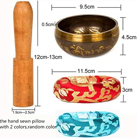 Byou bol chantant Tibétain, 9,5 cm Méditation Bol Avec Manche en Bois - Petit Coussin pour la méditation guérison - Image 7