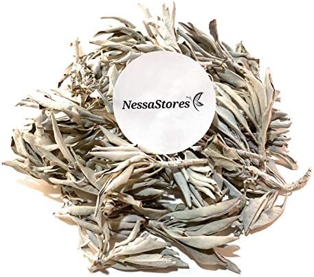 Nessastores Sauge Blanche de Californie en Vrac de 56,7 G - Entièment Naturelle, d'Origine éthique pour le netoyage de la Maison, Le Soulagement du Stress, L'Aromathérapie et la purification des