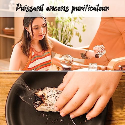 Vibratis Sauge Blanche de Purification à Brueler 5x | Lot de 5 Bâtonnets d'Encens de Sauge Blanche de Californie (𝗦𝗮𝘁𝗶𝘀𝗳𝗮𝗶𝘁 𝗼𝘂 𝗥𝗲𝗺𝗯𝗼𝘂𝗿𝘀𝗲) - Image 3