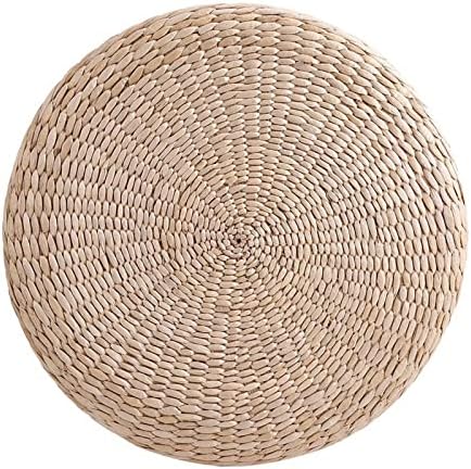 Airshi coussin tatami en osier naturel, pouf d'Elttérieur, Décoration de Fenêtre au sol pour la méditation zen