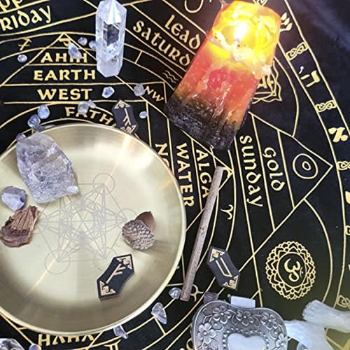 Astrogie pentagramme bougeoir table plaque bougie carrelage divination wicca accessoires bougeoir plateau rituel bougeoir bougeoir pour décoration maisons bougeères centre de table ferme - Image 7