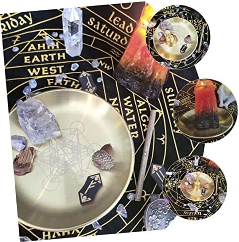 Cabilock Bougeoir en Alliage pour la décoration Rituale de Tarot Assiette DÉCORATIVE LA MAISON ACCESSOIRE DE MARIAGE ET DE FÊTE - Image 9