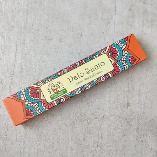 Namaste India Bâtons d'Encens Agarbatti Pack de 12-240 Bâtons au Total - Relaxation Aromatique, Parfum pour la méditation et yoga, Fait à la Main en Inde (Palo Santo) - Image 7