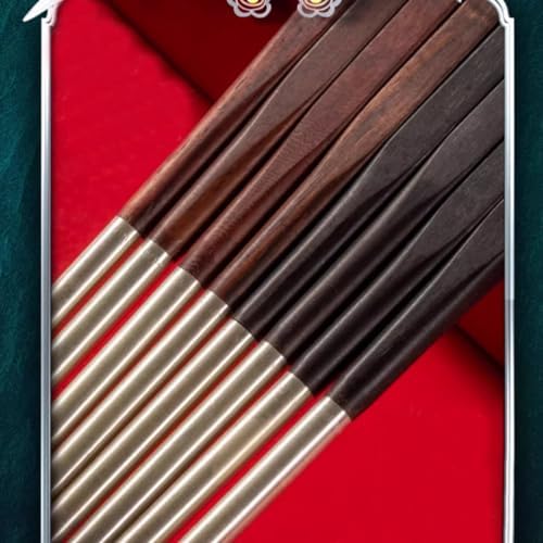 Baguettes en argent, Coffret Cadeau de Baguettes en Bois en argent Sterling, Baguettes de Luxe Japonais RÉUTILISABLES EN Argent, Baguettes en Argent 999 Antidérapantes de Haute Qualité, Cadeau Tradi - Image 4