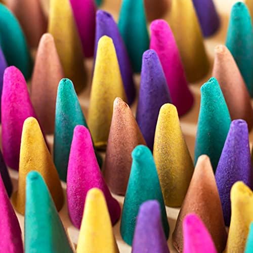 Cônes d'Encens, assortiment Encens Cone 120pcs, 8 Parfums, Encens Naturels pour la méditation Yoga Purification relaxation, Porte-Encens, Cadeau de Noël - Image 8