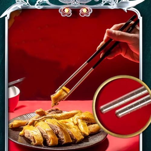 Baguettes en argent, Coffret Cadeau de Baguettes en Bois en argent Sterling, Baguettes de Luxe Japonais RÉUTILISABLES EN Argent, Baguettes en Argent 999 Antidérapantes de Haute Qualité, Cadeau Tradi - Image 3