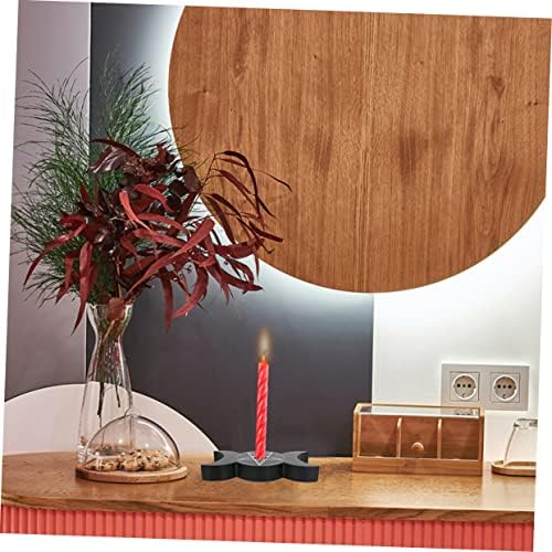 Bougeoir Lune Triphasé Décor en Bois Chandelier Pentagramme Plateaux en Bois Bougeoirs en Bois Bougeoirs à Planche Parlante Appliques noirs Tasse de Bougie Pentacle - Image 6