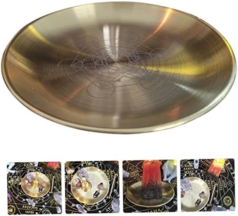 Cabilock Bougeoir en Alliage pour la décoration Rituale de Tarot Assiette DÉCORATIVE LA MAISON ACCESSOIRE DE MARIAGE ET DE FÊTE - Image 3