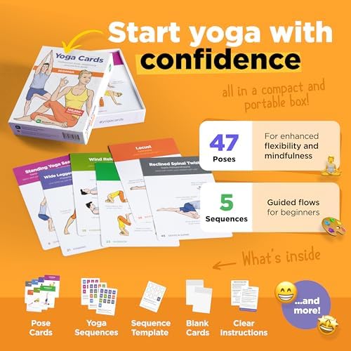 Cartes de Yoga - Guide Visuel pour l'Étude, La Pratique et le Séquençage des Classes Avec Pose Esseltiels, Exercices de Respiration et de Méditation · Cartes de yoga pour femmes - Image 2