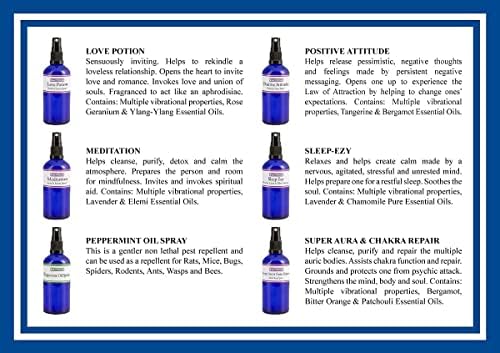 Vitali-Chi Crystal Clear Lot de Vaporisateurs de Méditation 100 ml ET 50 ml Aura & Room - Avec Huiles Essentielles Pure TEATREE CITRON, LAVANDE ET ELEMI - Image 3