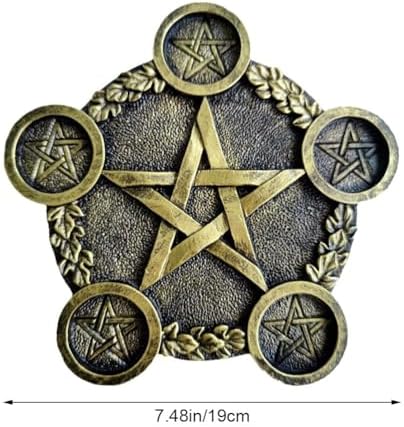 MUTEITT BOUGEOIR ÉTOILE ASTROGIE PENTACE PLAQUE D 'RÉSINE Photophore Plateau Sorcellerie Fournitures pour Sorcellerie Wiccan Tarot Fournitures - Image 6