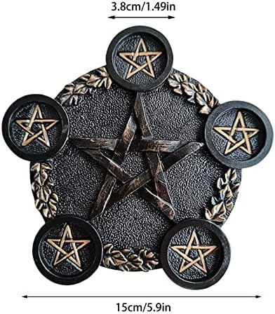 Bougeoir en Forme d'Étoile en Résin - Pentacle de table pour bougies de Tarot - Cérémonie de Divination - Image 3