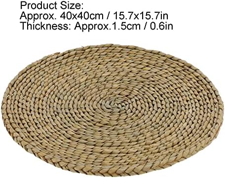 Pouf rond en pelle tatami coussin baie vitrée tapis de sol pelle tatami futon coussin pique-nique futon coussin tapis de méditation pour la maisonneux yoga pique-nique quatrenitures - Image 2