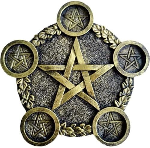 MUTEITT BOUGEOIR ÉTOILE ASTROGIE PENTACE PLAQUE D 'RÉSINE Photophore Plateau Sorcellerie Fournitures pour Sorcellerie Wiccan Tarot Fournitures