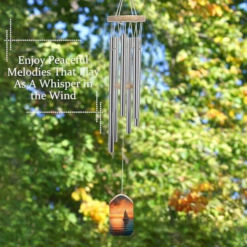 Carillon éolien classique avec attirle-ventilateur pour l'Elttérieur - 52,1 cm - Grand Carillon à venti - Image 5