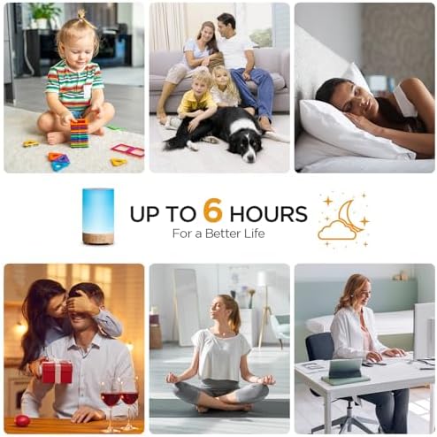 Romon Difffuseur d'Huile Essentiellle, 150 ml diffuseur arômes, ultrasonique diffuseur huiles Essentielles electrique Avec 7 Couleurs LED HUMIDIFICAUR D'AIR AIRSER Bureau de l'appartement Maison Yoga - Image 7
