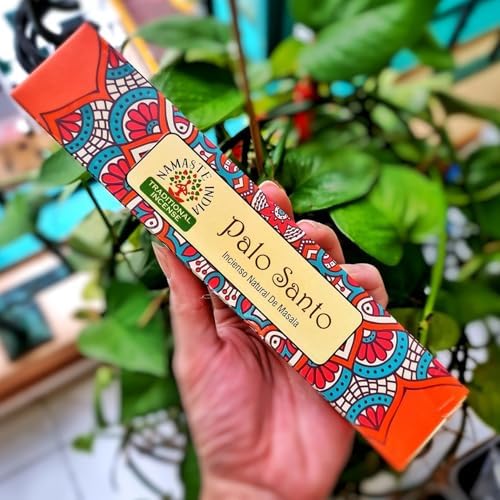 Namaste India Bâtons d'Encens Agarbatti Pack de 12-240 Bâtons au Total - Relaxation Aromatique, Parfum pour la méditation et yoga, Fait à la Main en Inde (Palo Santo) - Image 4