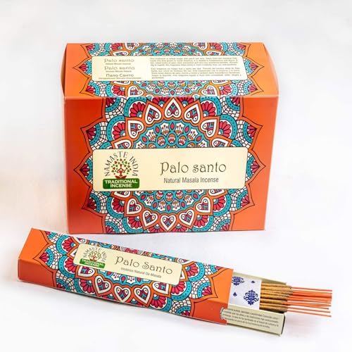 Namaste India Bâtons d'Encens Agarbatti Pack de 12-240 Bâtons au Total - Relaxation Aromatique, Parfum pour la méditation et yoga, Fait à la Main en Inde (Palo Santo) - Image 6