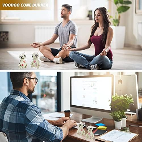 Yangwen Poupée Vaudou, Brûleur d'Encens Voodoo en Résin, Porte Encens Cone Poupée Vaudou, pour yoga, Bureau, Décoration d'Intirieur Faite à la Main - Image 7