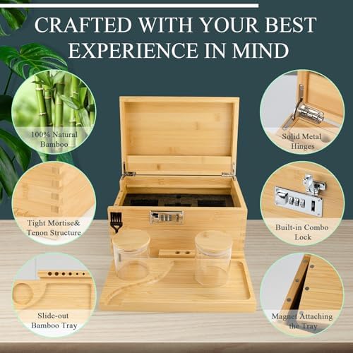 Viking Factory Grande Boîte en Bambou pour l'organisation et décoration de la Maison - Excellent coffret cadeau avec tous les accessoires - Image 6