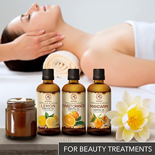Ensemble Huiles Essentielles - 3x100ml - He Citron - He Orange - He Mandarine - Kit Huiles Essentielles Aromathérapie pour les diffuseurs - Huiles de Bain - Pure et Naturelle - Image 4