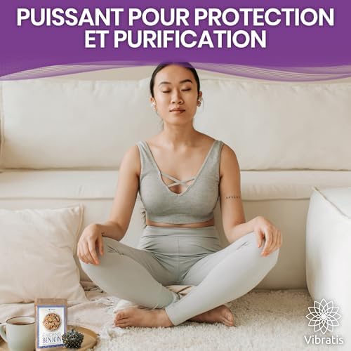 Vibratis encens Benjoin Naturel 100g - Encens en grains pour la purification de la Maison - Apporte la Chance Aux Commerces - Idéal pour la méditation et relaxation - Image 2