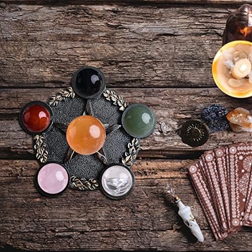 Bougeoir en Forme d'Étoile en Résin - Pentacle de table pour bougies de Tarot - Cérémonie de Divination - Image 4
