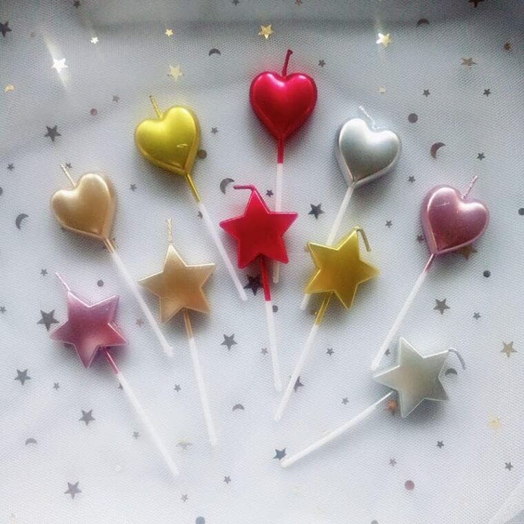 Bougie D'Anversaire en Forme d'Étoile, 6 PCS Bougies Deco de Gâteau pour les enfants et adultes Accessoires de décoration de gâteau pour la fête d'Aniversaire et Mariage Argent - Image 6