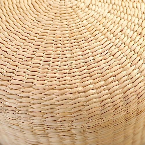 F fityle coussin d'assie de style japonais, coussin de méditation fait par la main, coussin d'assis rustique en tatami couler, bureau, 40cm de diamantre - Image 3