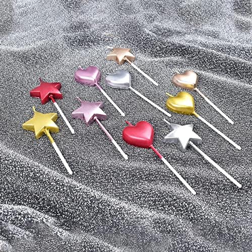 Bougie d'Aniversare en Forme d'Étoile, 6 pcs bougies déco de gâteau pour les enfants et adultes accessoires de décoration de gâteau pour la fête d'Aniversaire et mariage dore - Image 6